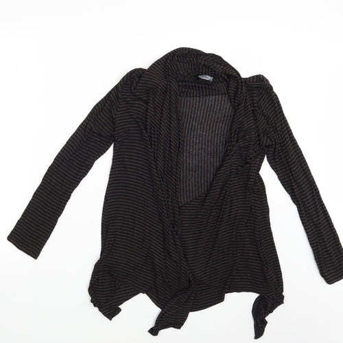 F&F Womens Black Striped  Wrap Jumper Size 8