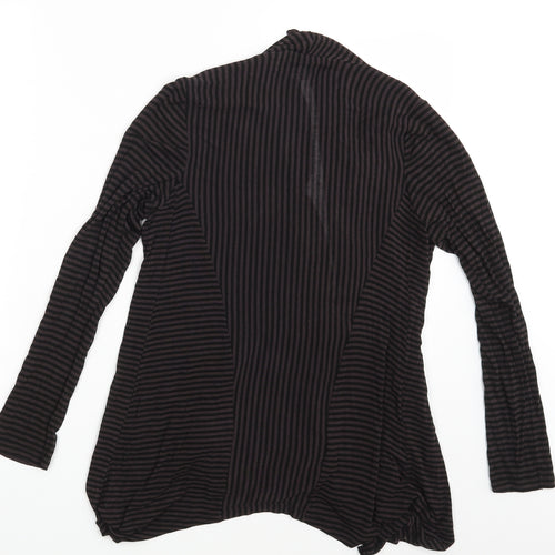 F&F Womens Black Striped  Wrap Jumper Size 8