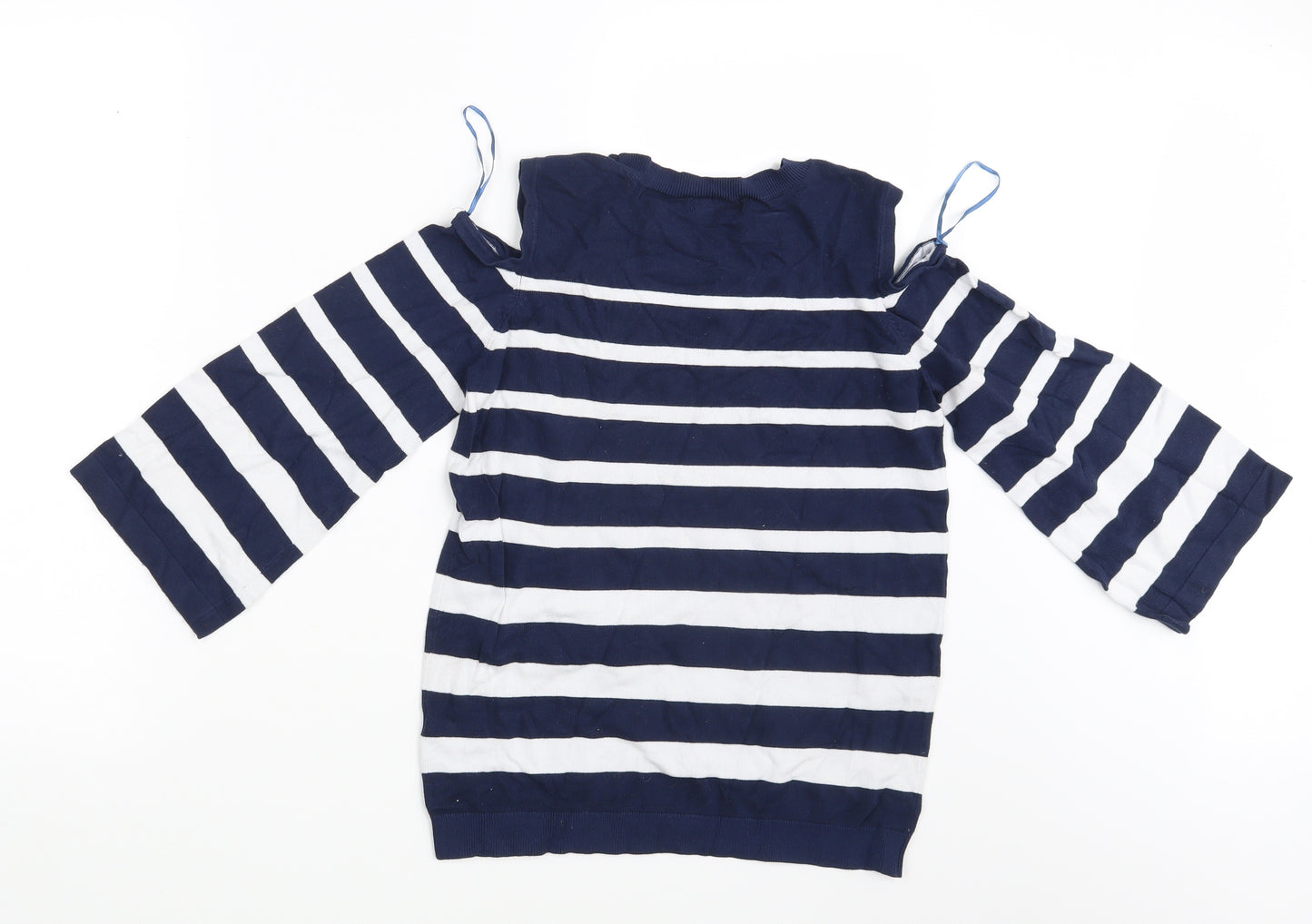 Matalan Womens Blue Striped  Pullover Jumper Size 10