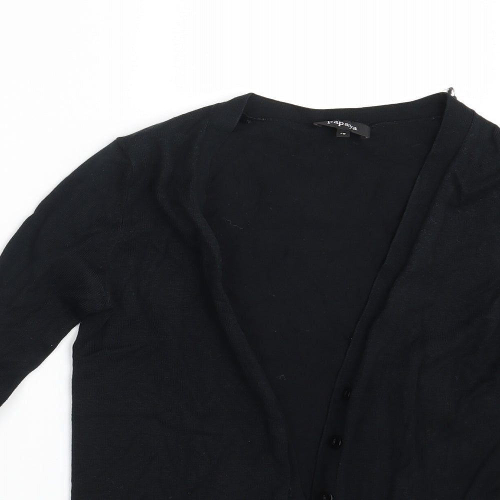 Papaya Womens Black   Cardigan Jumper Size 10