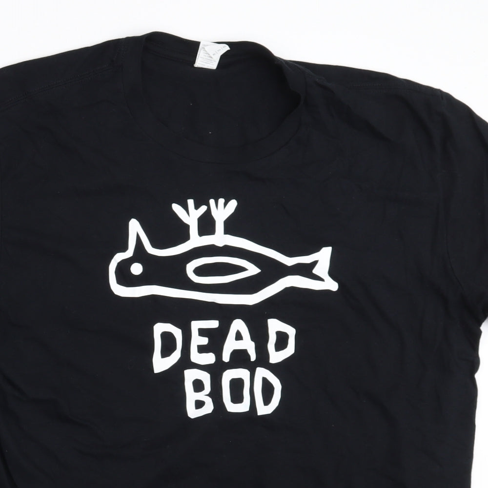 Anvil Mens Black    T-Shirt Size XL  - Dead Bod
