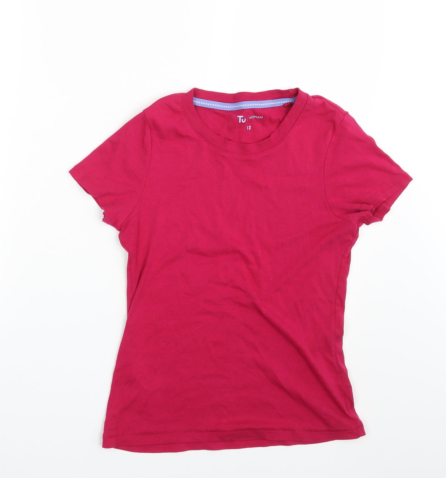 TU Womens Pink   Basic T-Shirt Size 12