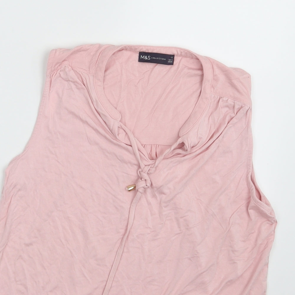 M&S Womens Pink   Basic T-Shirt Size 12