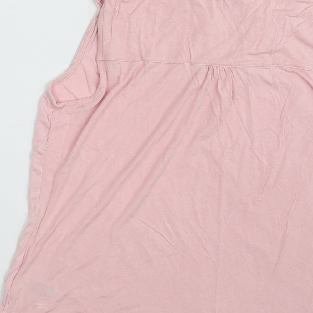 M&S Womens Pink   Basic T-Shirt Size 12