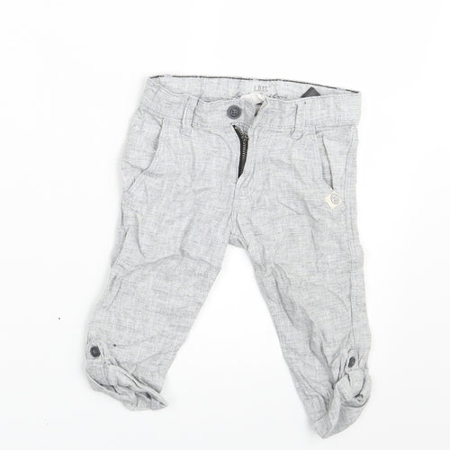 H&M Boys Grey   Cropped Trousers Size 12-18 Months  - Inside Leg 11 Inches