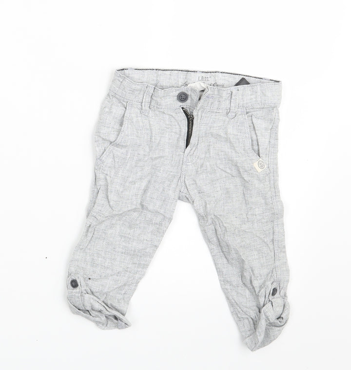 H&M Boys Grey   Cropped Trousers Size 12-18 Months  - Inside Leg 11 Inches
