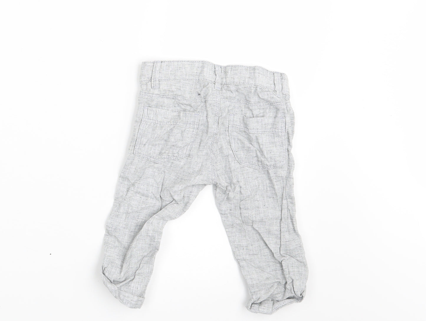 H&M Boys Grey   Cropped Trousers Size 12-18 Months  - Inside Leg 11 Inches