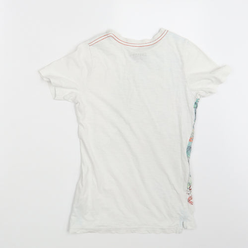 F&F Girls White Floral  Basic T-Shirt Size 8-9 Years