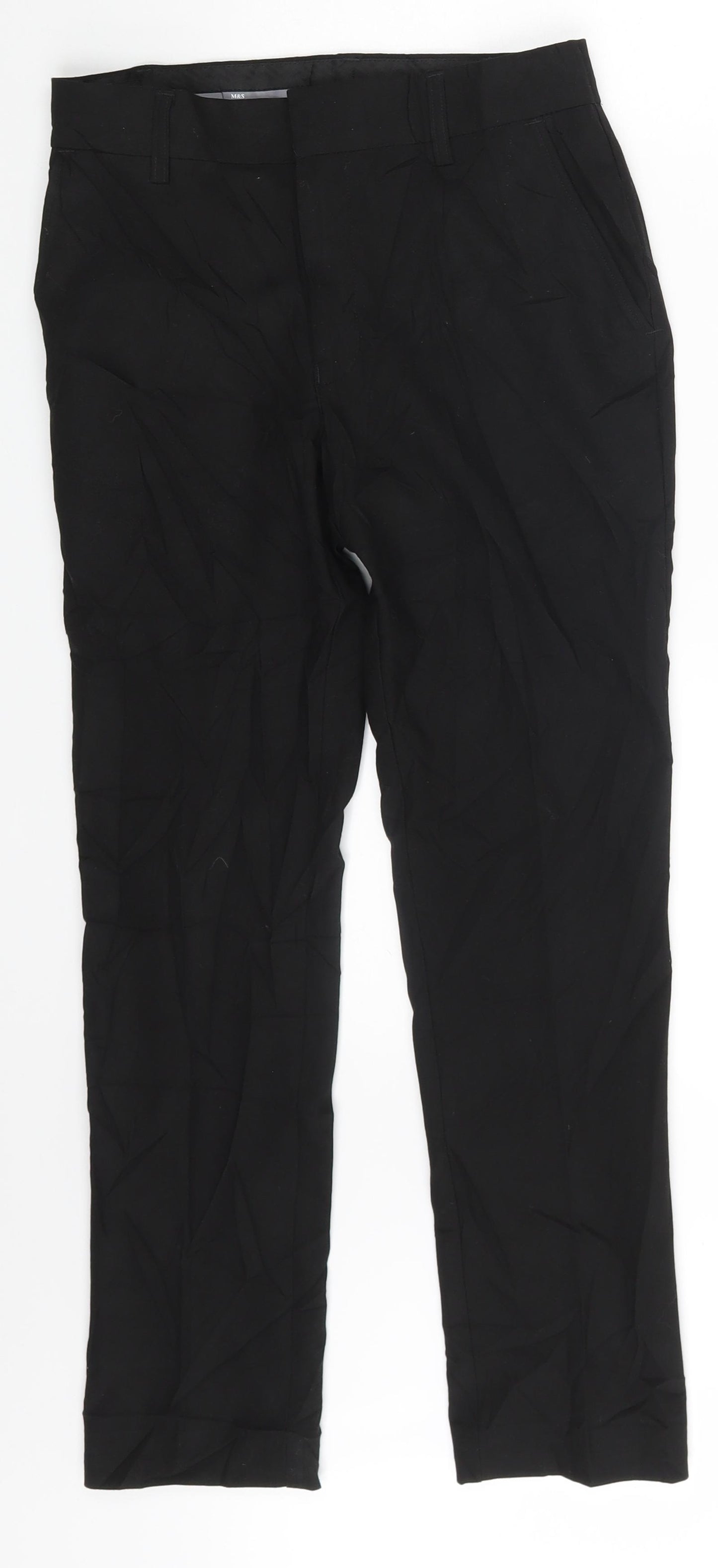 M&S Boys Black   Dress Pants Trousers Size 11-12 Years
