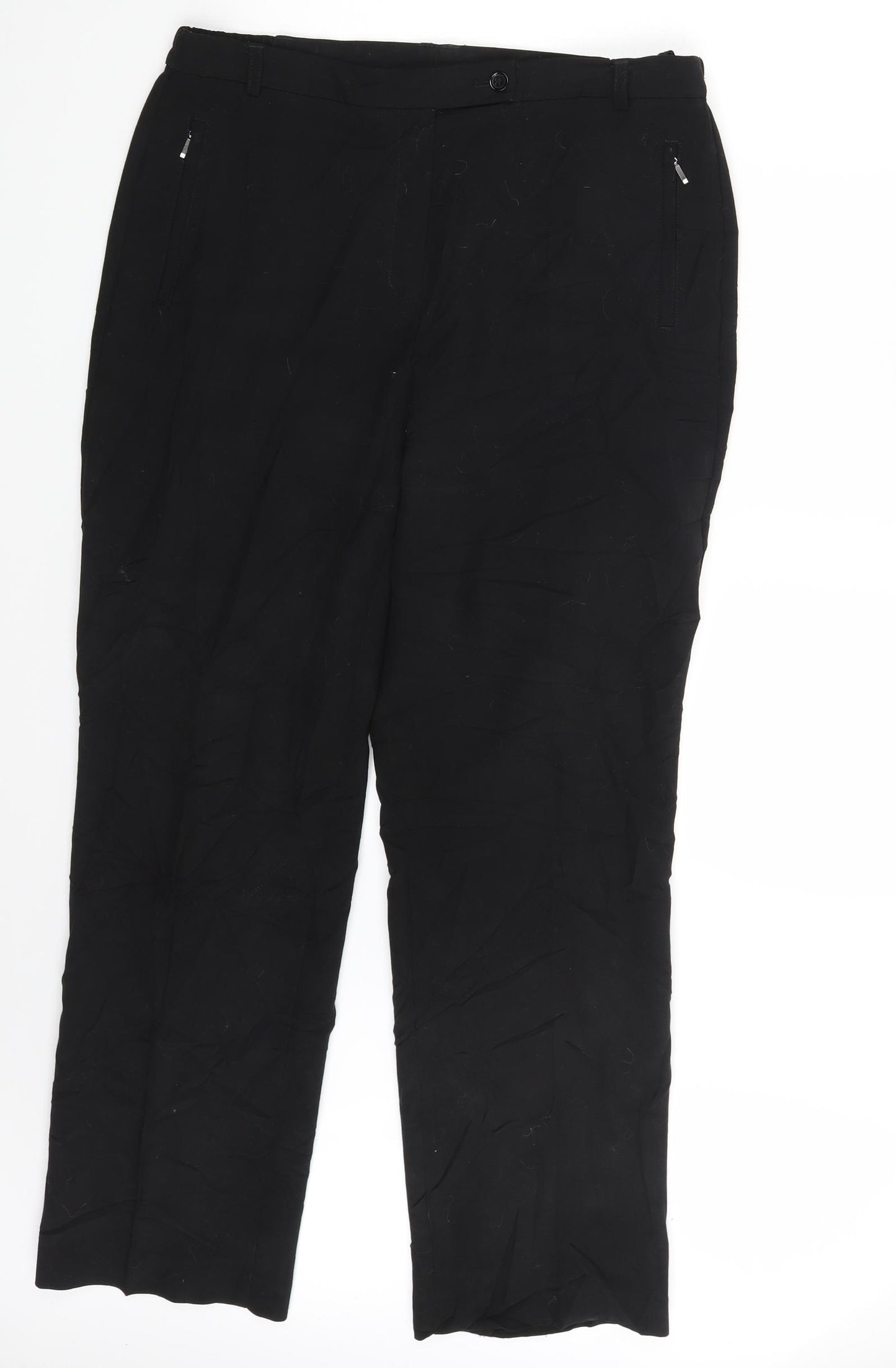 M&S Womens Black   Trousers  Size 14 L29 in