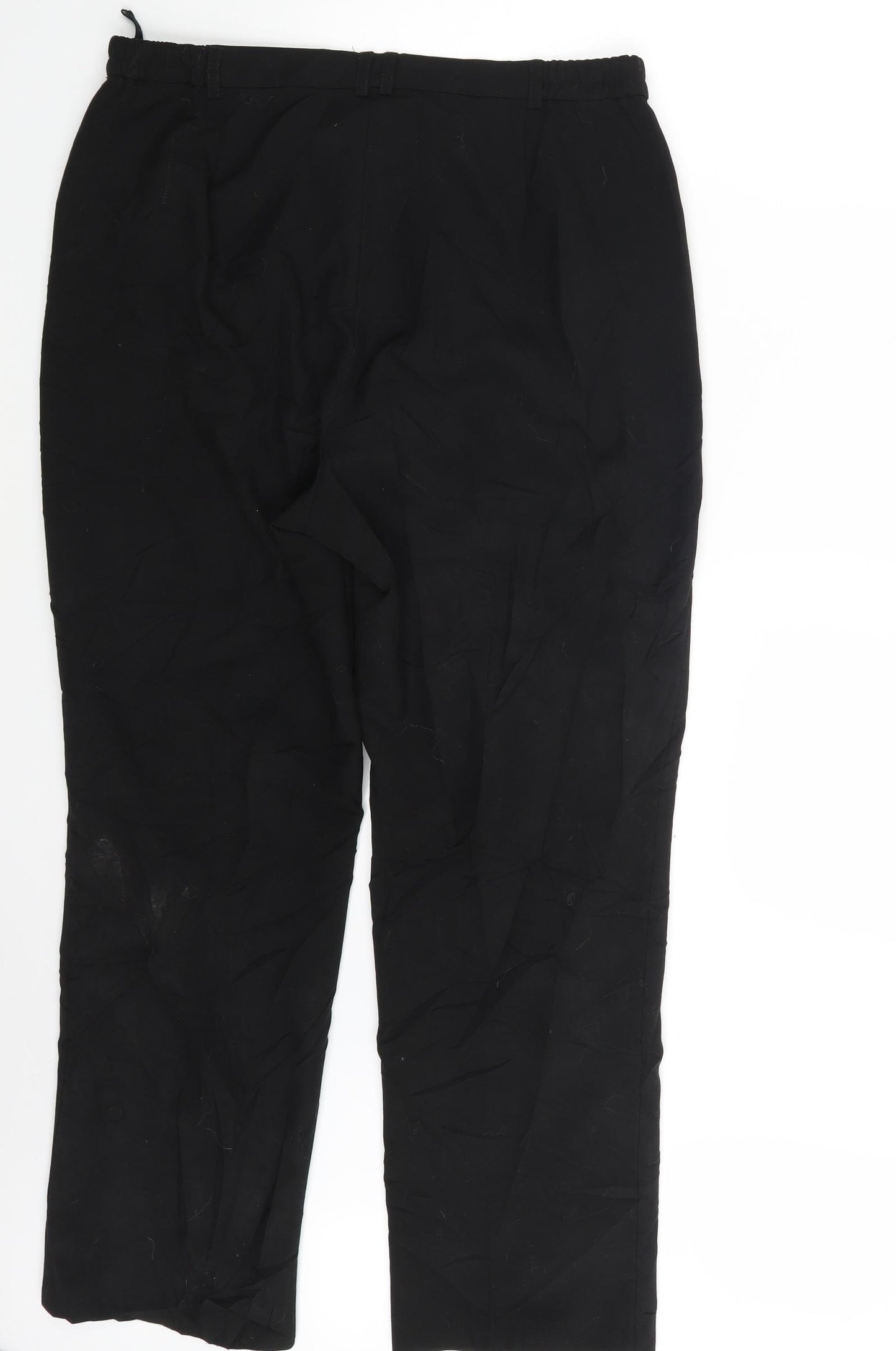 M&S Womens Black   Trousers  Size 14 L29 in