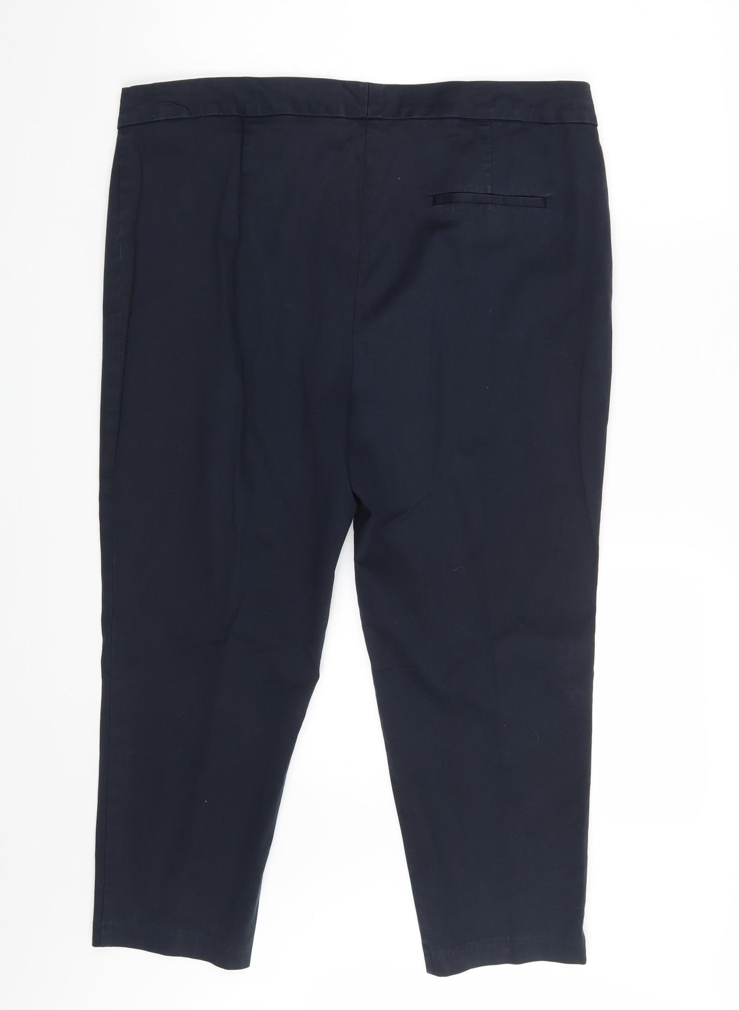 M&S Womens Blue   Capri Trousers Size 16 L22 in
