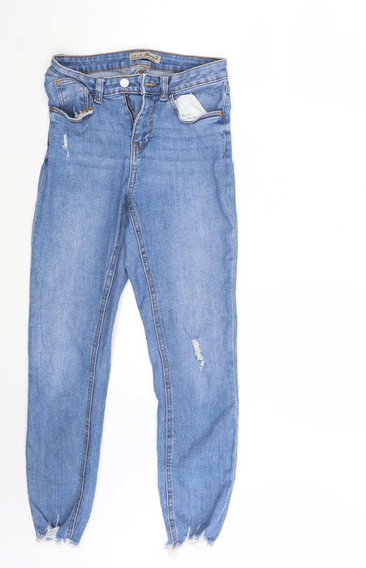 Denim Co. Womens Blue Denim Skinny Jeans Size 10 L26 in