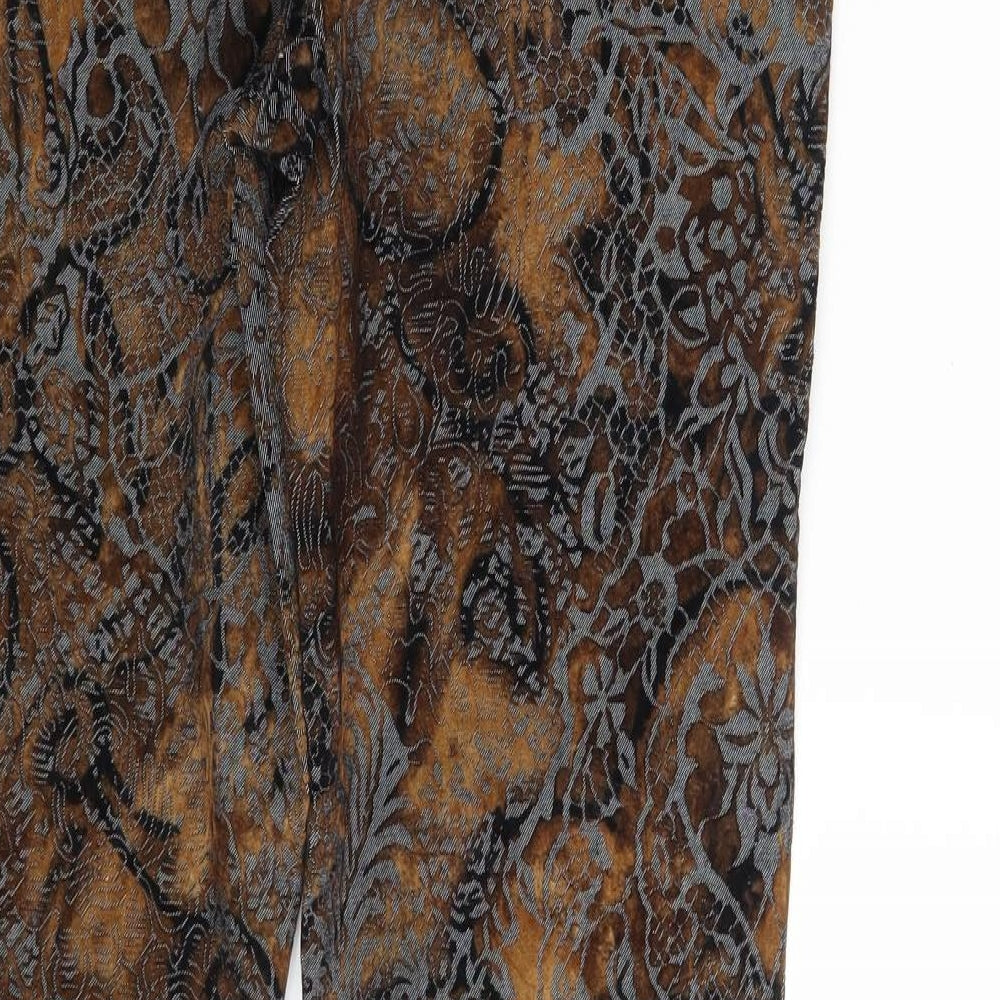 Jocavi Womens Brown Paisley Denim Straight Jeans Size 30 in L33 in