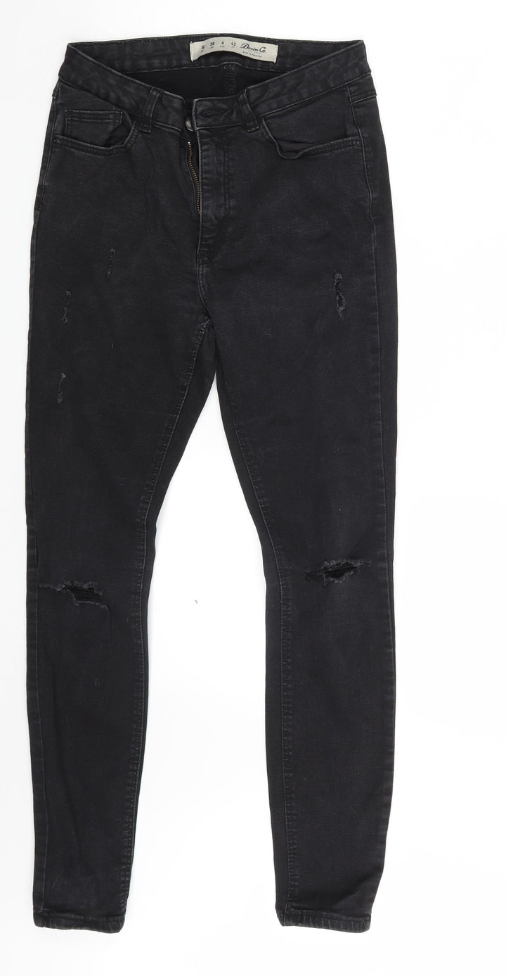Denim Co. Womens Black Denim Skinny Jeans Size 10 L27 in