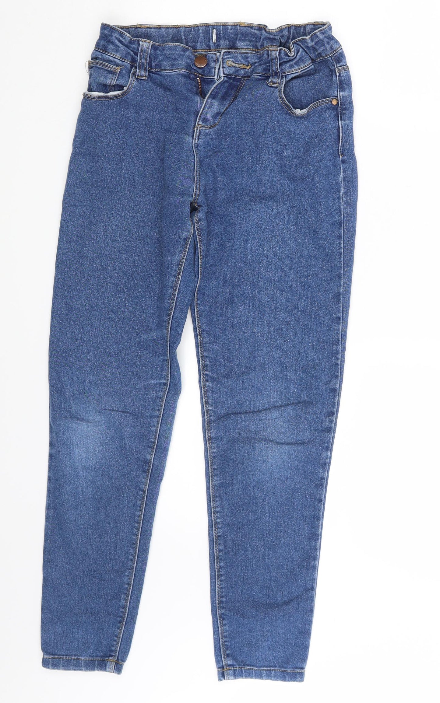 Preworn Girls Blue  Denim Skinny Jeans One Size