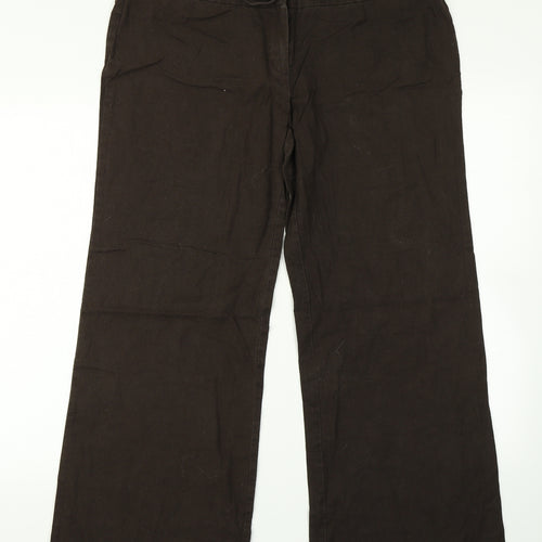 Lexxi Womens Brown   Trousers  Size 14 L27 in
