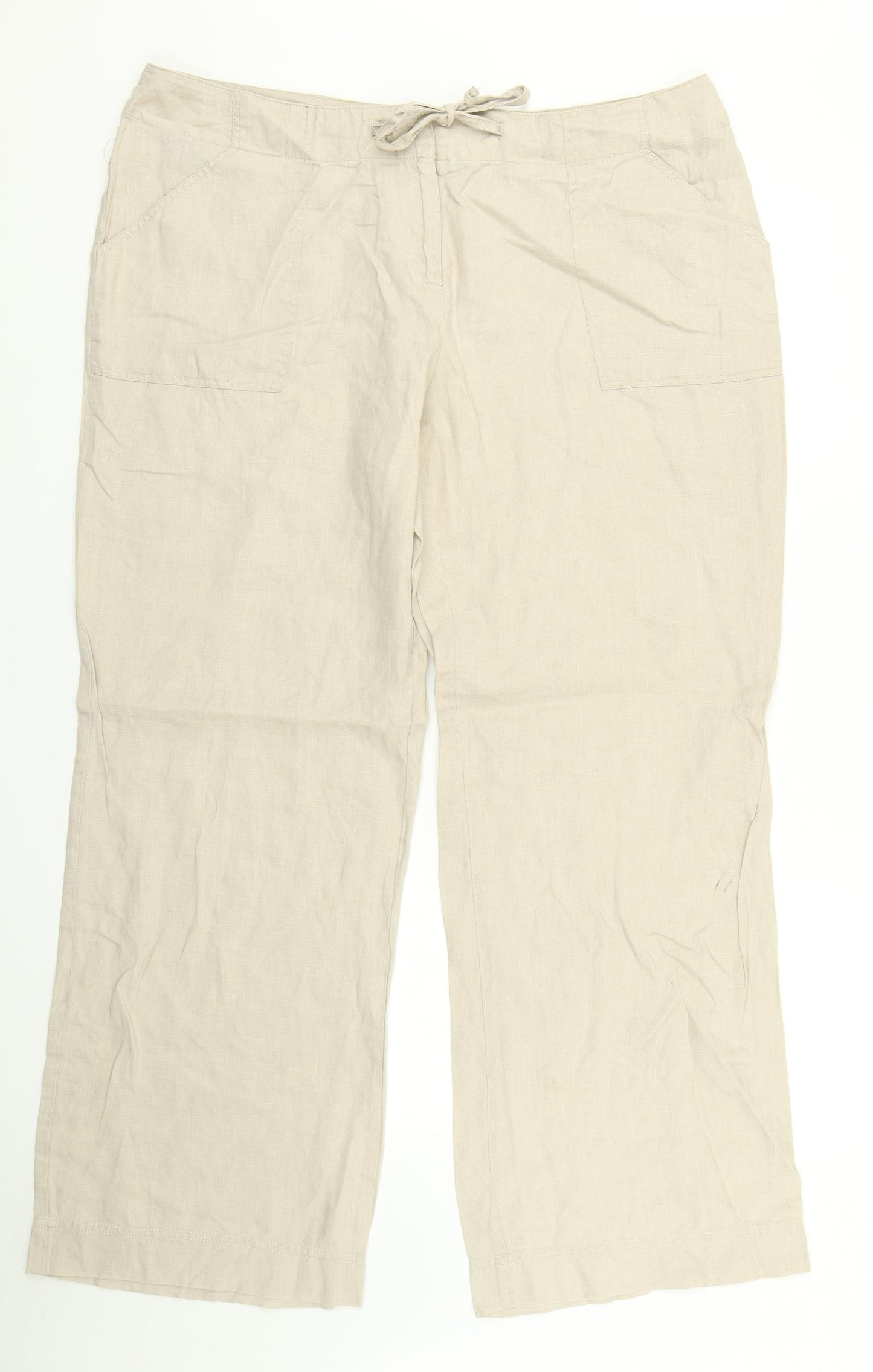 Atmosphere Womens Beige   Cargo Trousers Size 16 L30 in