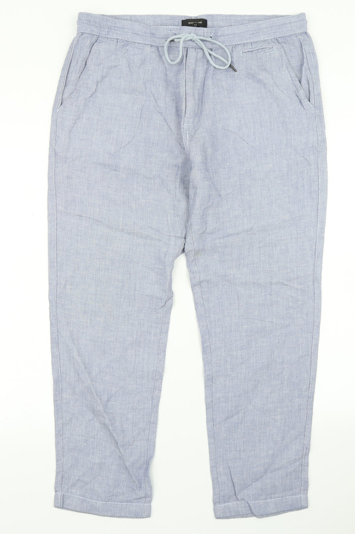 River Island Womens Blue Dress Pants Trousers Size 36 in L32 in