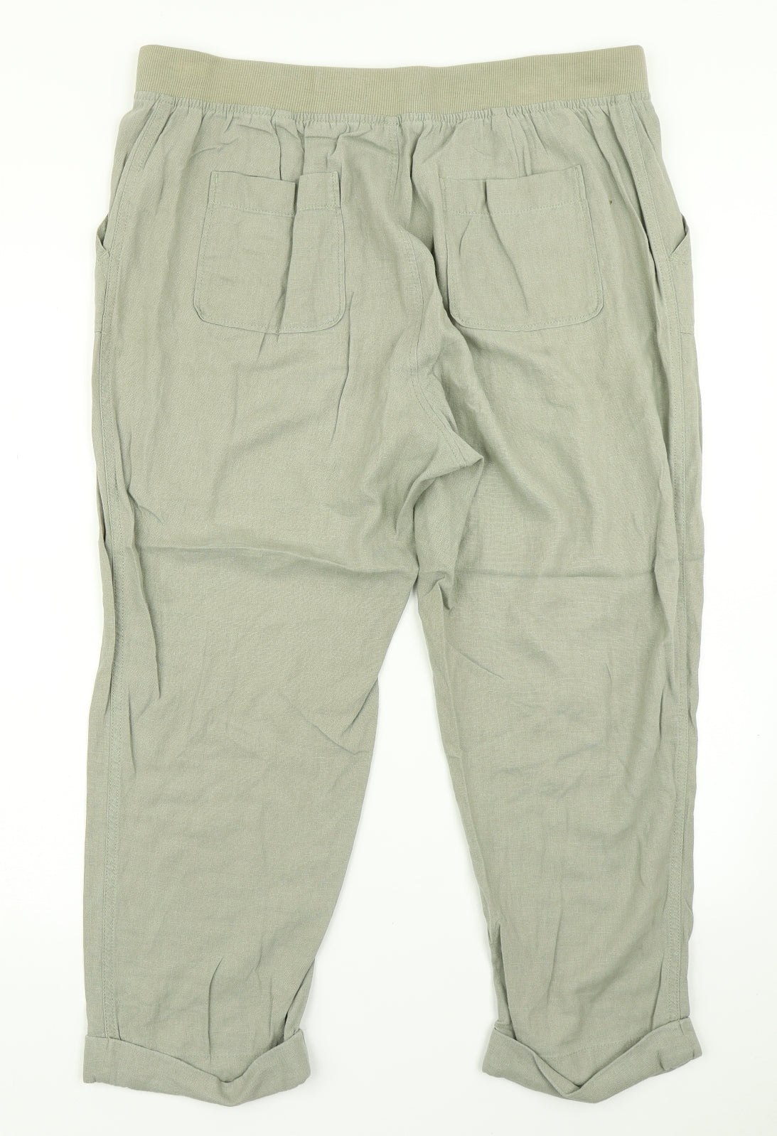 Peacocks Womens Green   Trousers  Size 16 L24 in