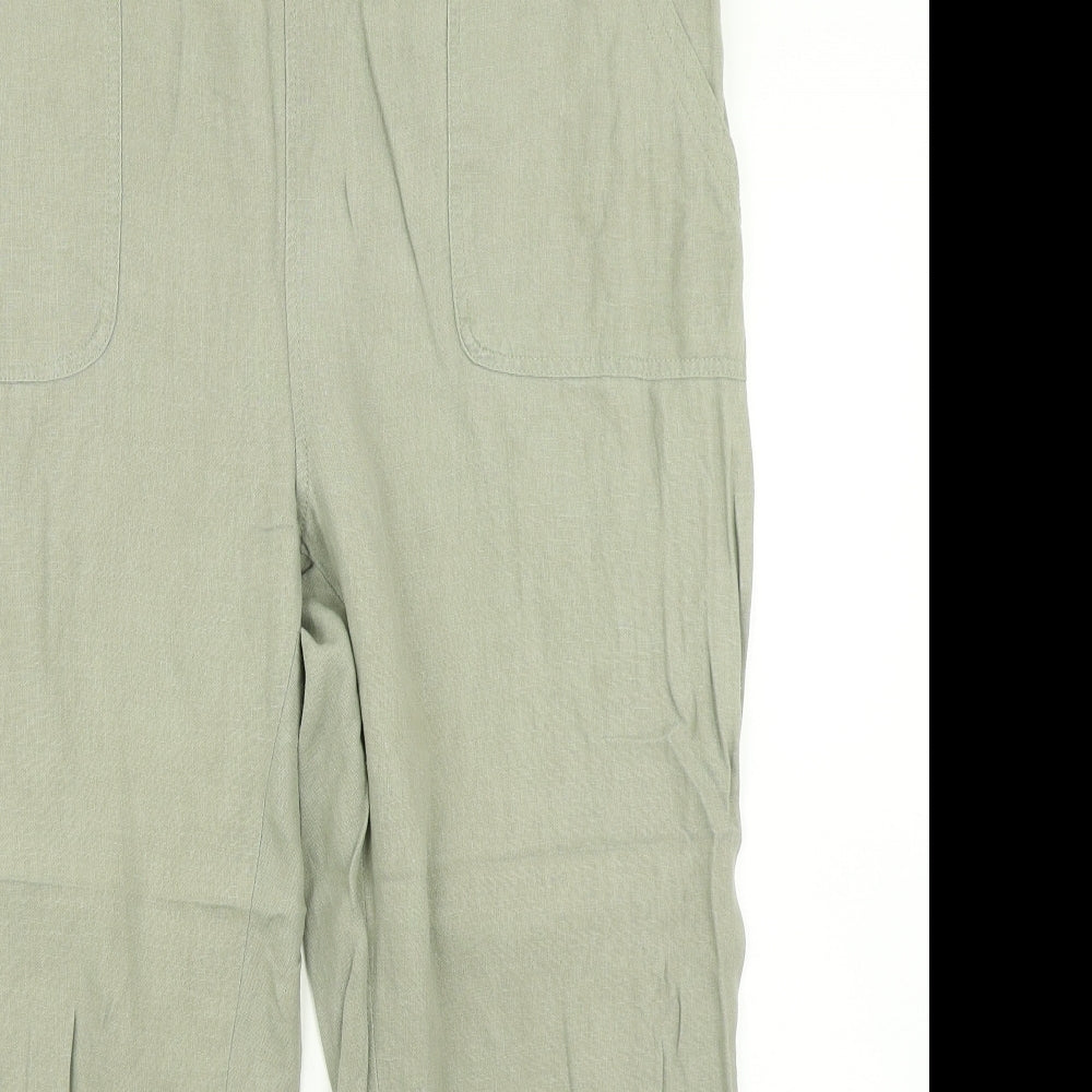 Peacocks Womens Green   Trousers  Size 16 L24 in