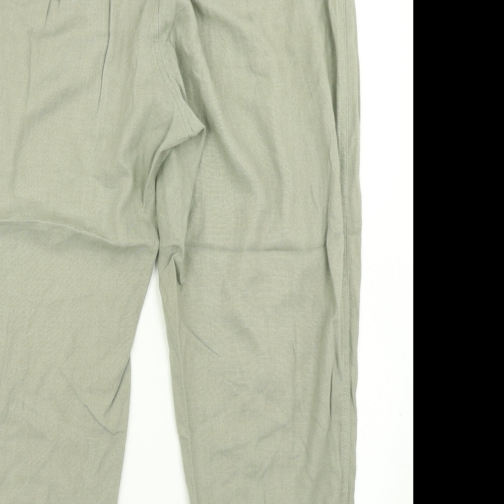 Peacocks Womens Green   Trousers  Size 16 L24 in