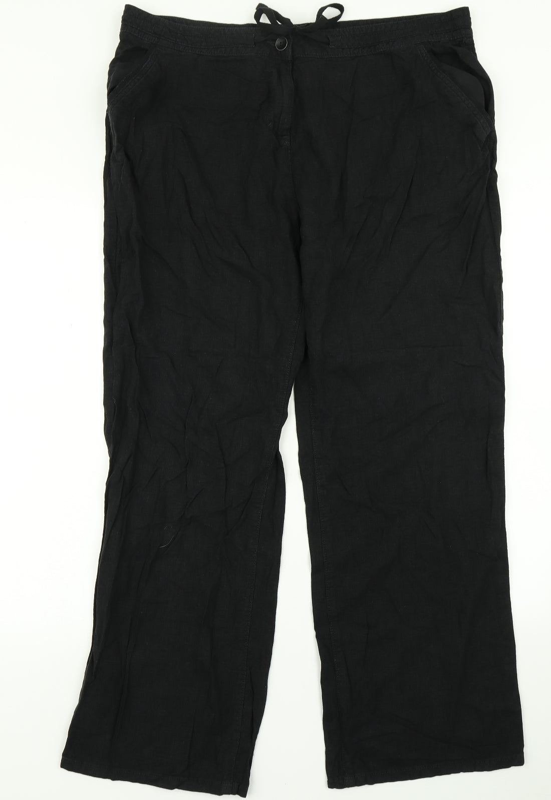 NEXT Womens Black   Cargo Trousers Size 18 L29 in