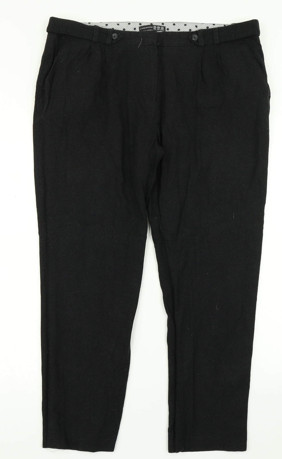 Atmosphere Womens Black   Trousers  Size 16 L25 in
