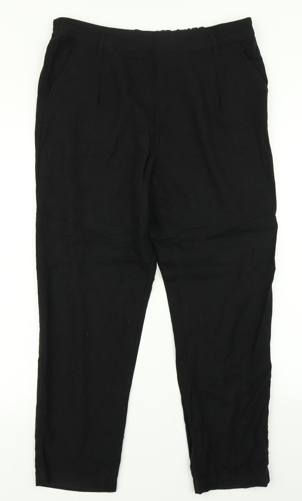 M&Co Womens Black   Cargo Trousers Size 14 L26 in