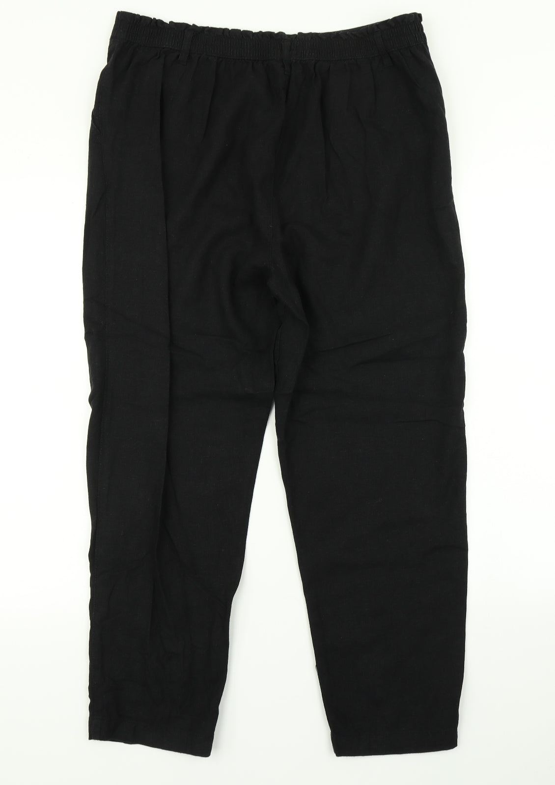 M&Co Womens Black   Cargo Trousers Size 14 L26 in
