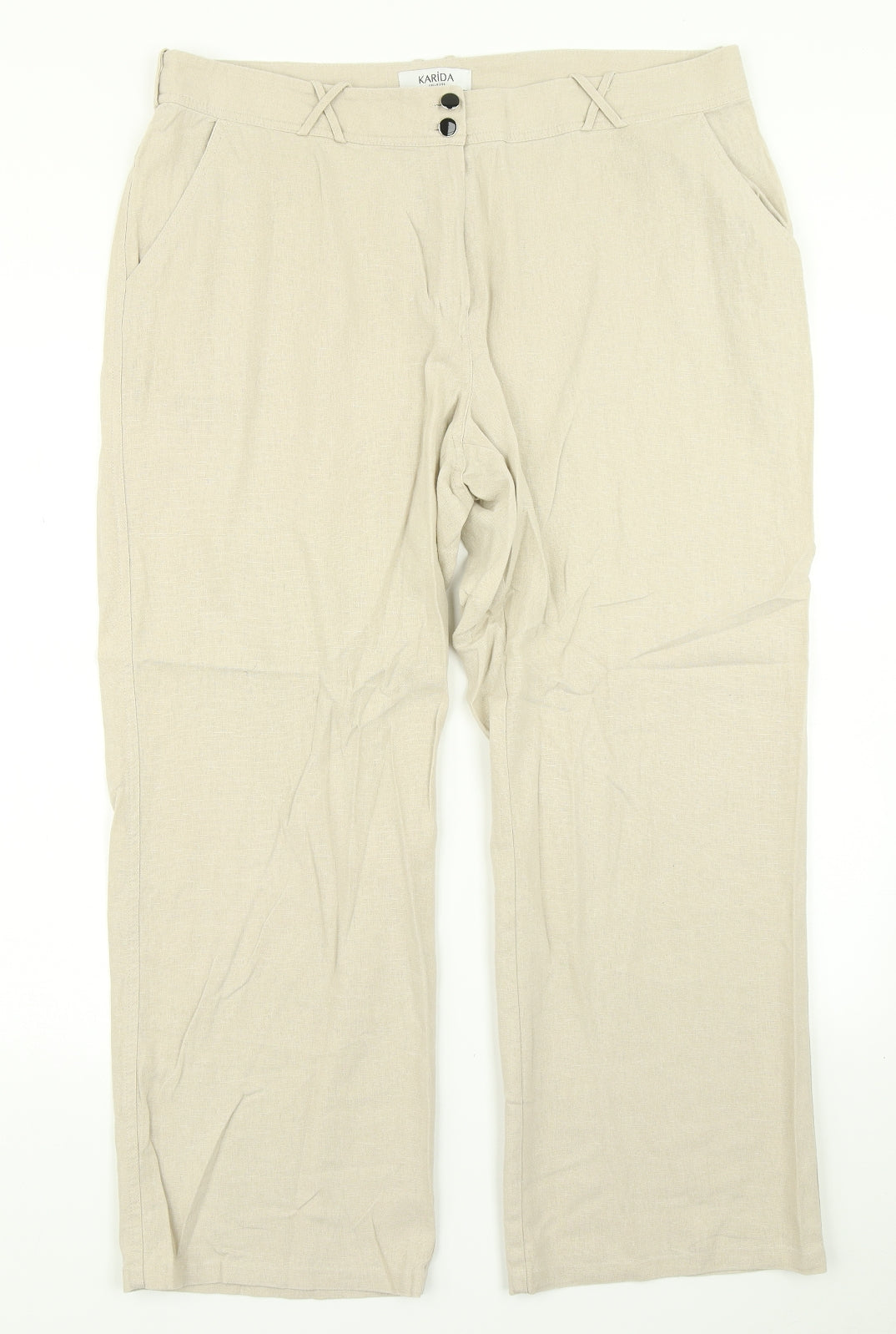 Karida Womens Beige   Trousers  Size 18 L25 in