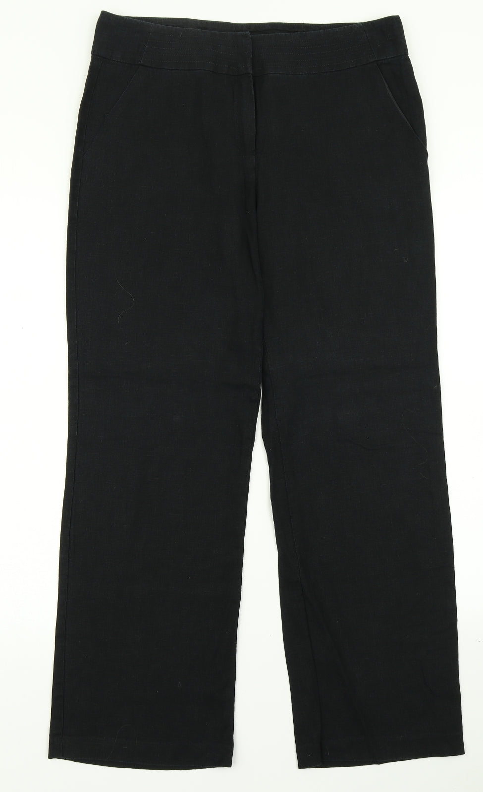 M&S Collection Womens Black   Trousers  Size 12 L28 in