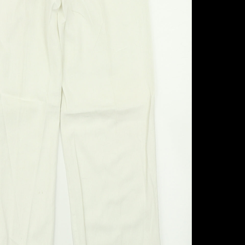 F&F Womens White   Trousers  Size 12 L30 in