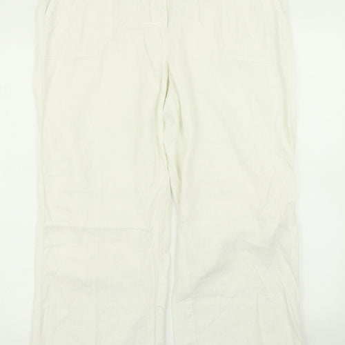 BHS Womens White   Cargo Trousers Size 16 L23 in