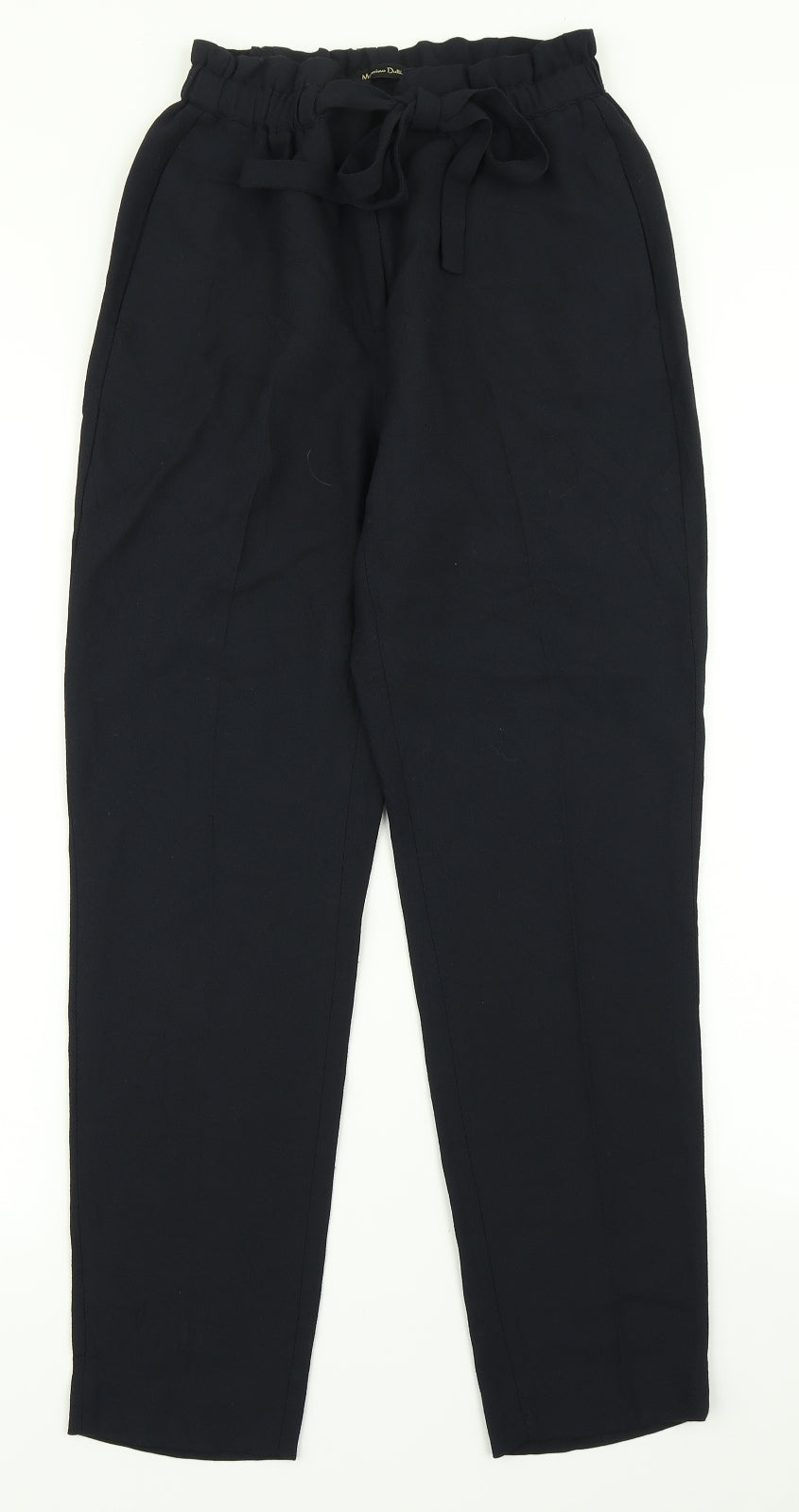 Massimo Dutti Womens Blue   Dress Pants Trousers Size 6 L26 in - Paper Bag Waist