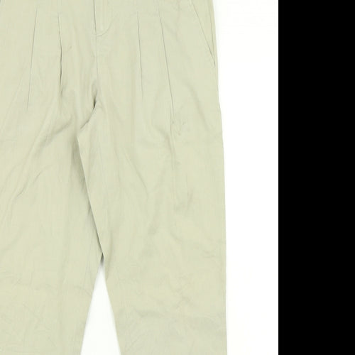 Warehouse Womens Green   Chino Trousers Size 6 L26 in