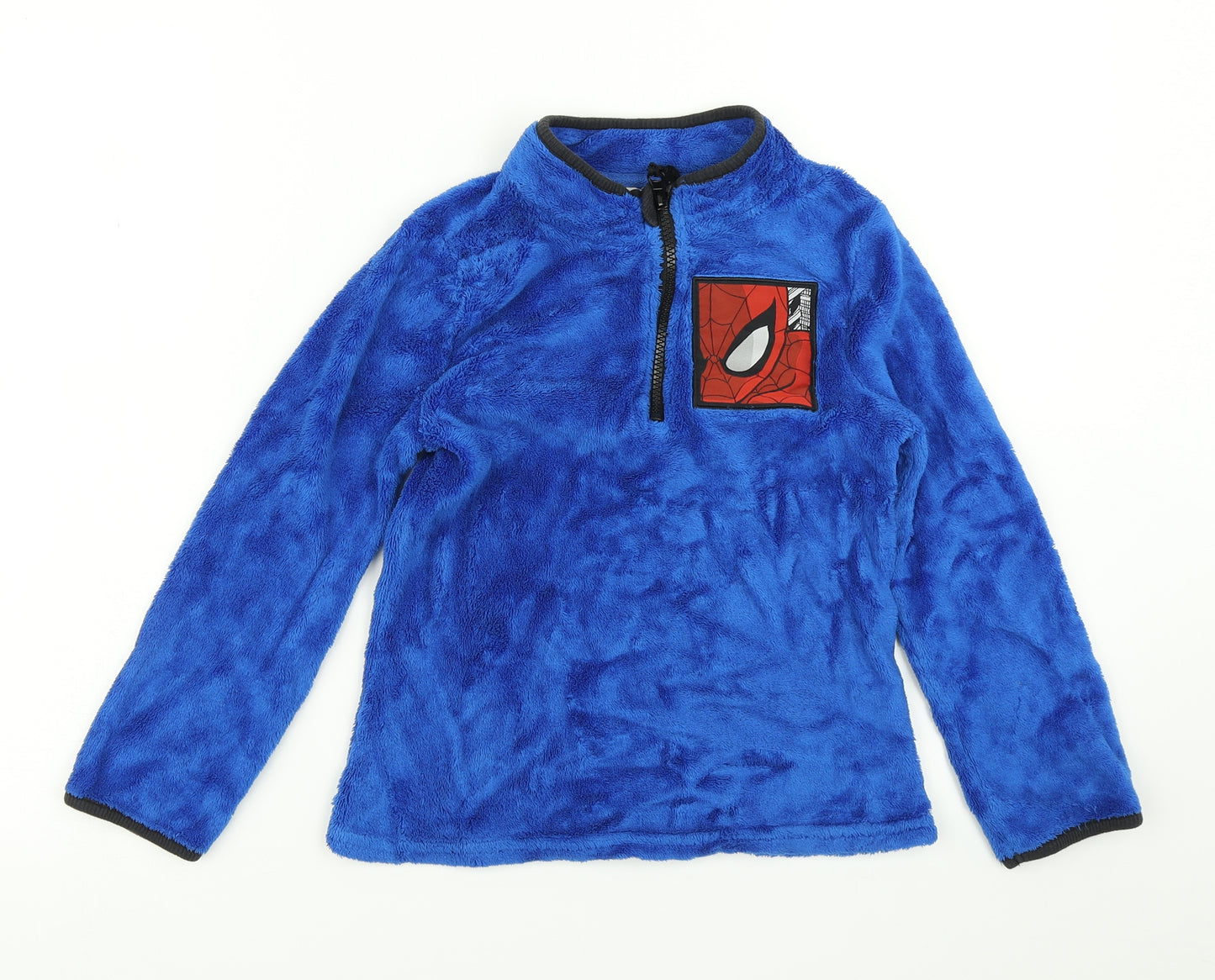 Disney Store Boys Blue  Fleece Pullover Sweatshirt Size 5-6 Years  - Spiderman