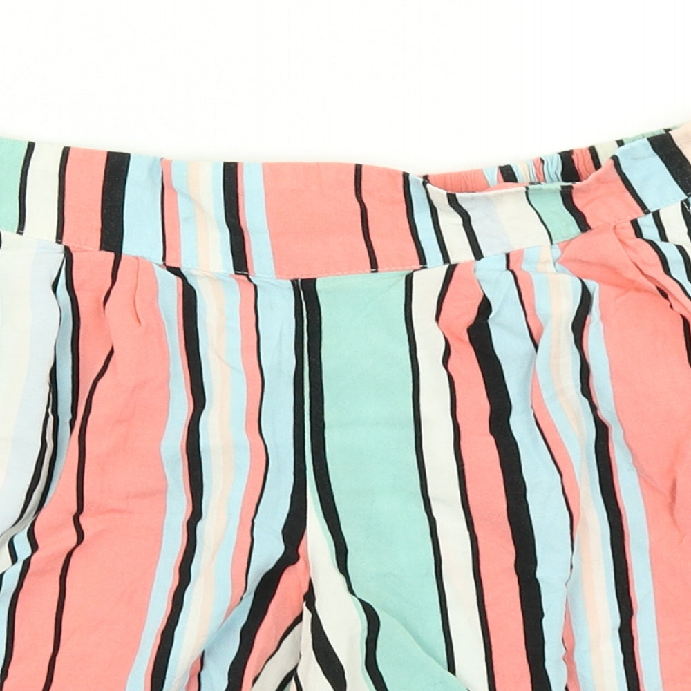 Peacocks Womens Pink Striped  Hot Pants Shorts Size 12