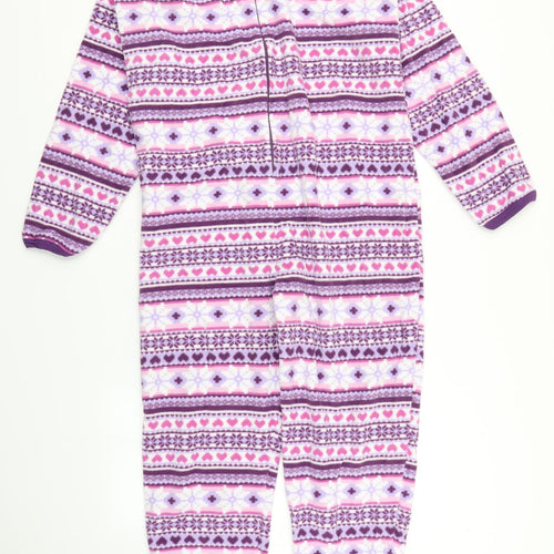 Secret Possessions Womens Purple Fair Isle  Top One Piece Size M