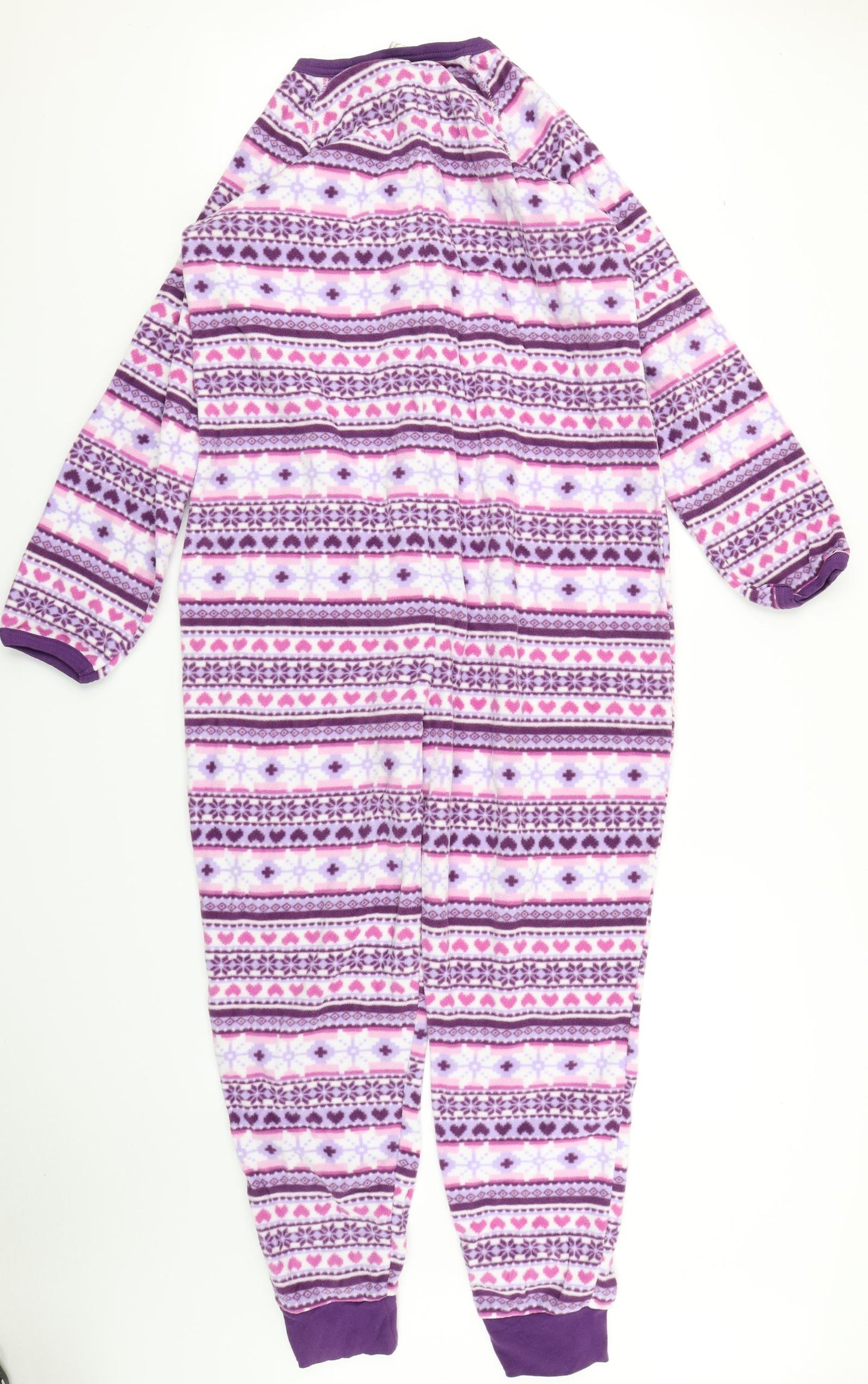 Secret Possessions Womens Purple Fair Isle  Top One Piece Size M