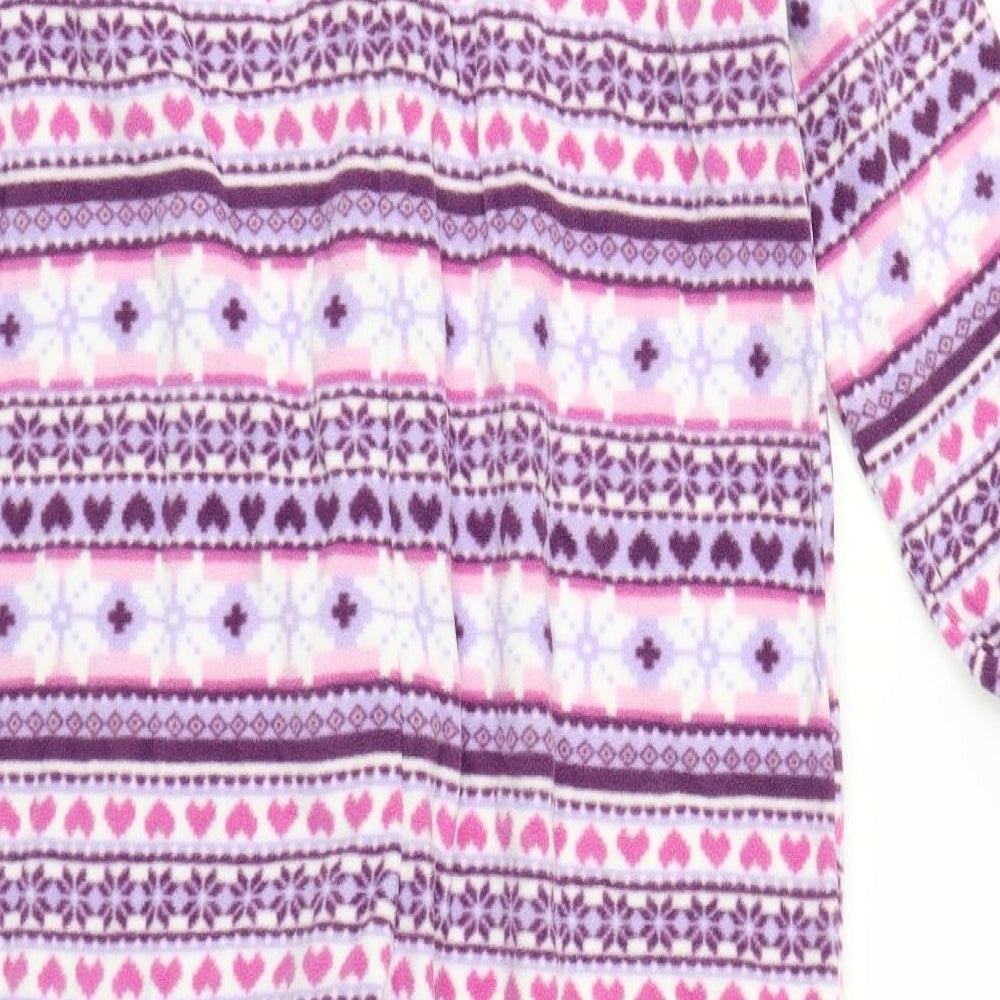 Secret Possessions Womens Purple Fair Isle  Top One Piece Size M