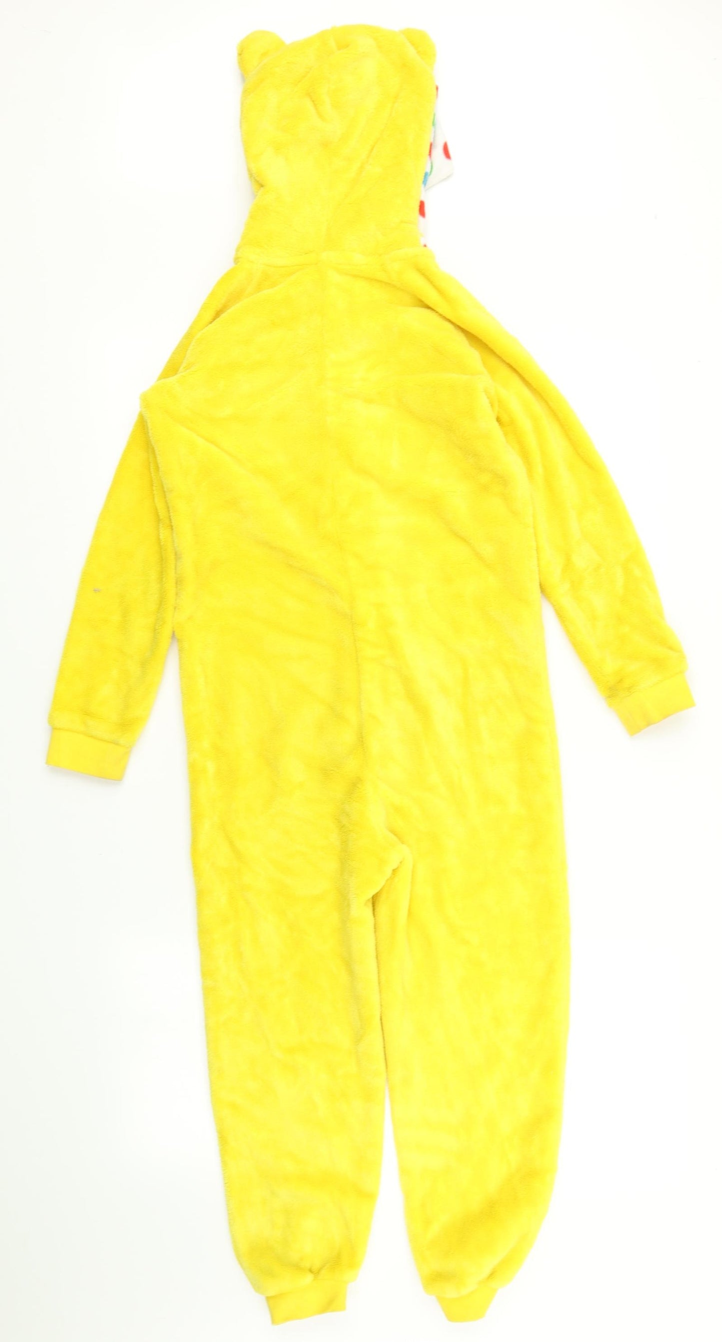 George Boys Yellow Solid Fleece  One Piece Size 8-9 Years  - Pudsey Bear Children in Need
