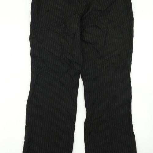 Evie Collection Womens Black Striped  Dress Pants Trousers Size 12 L30 in