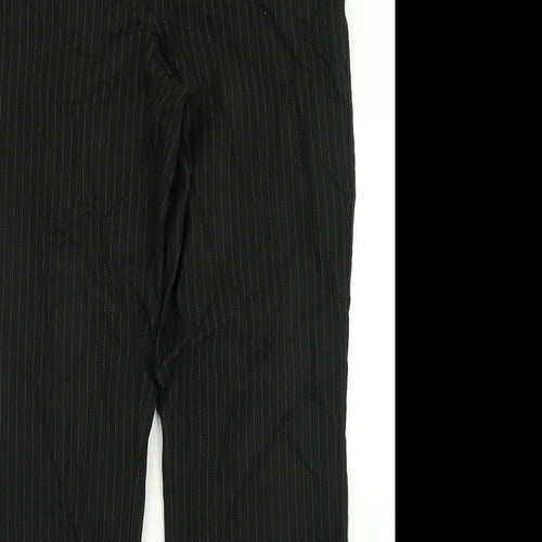 Evie Collection Womens Black Striped  Dress Pants Trousers Size 12 L30 in