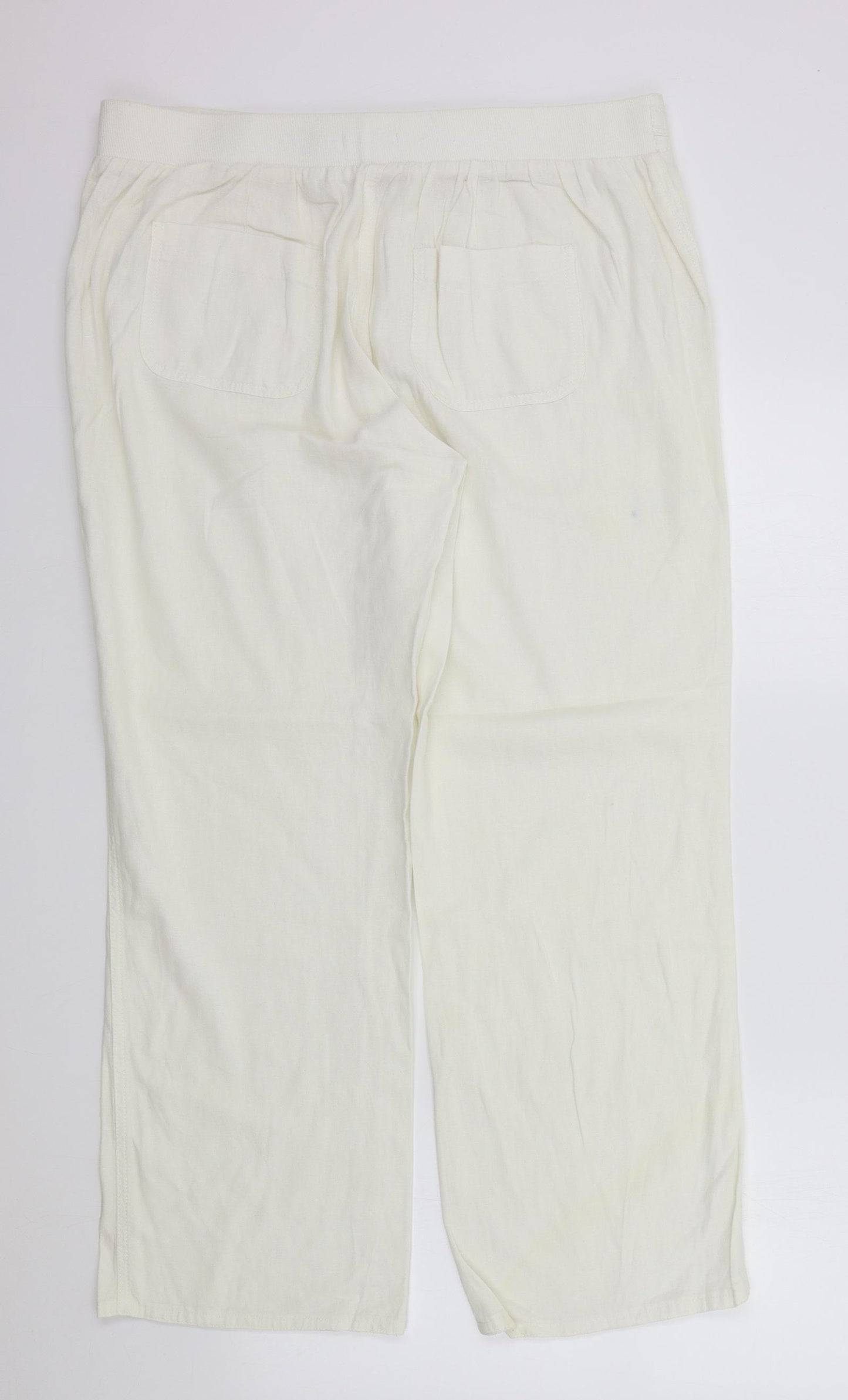 George Womens White   Trousers  Size 14 L28 in