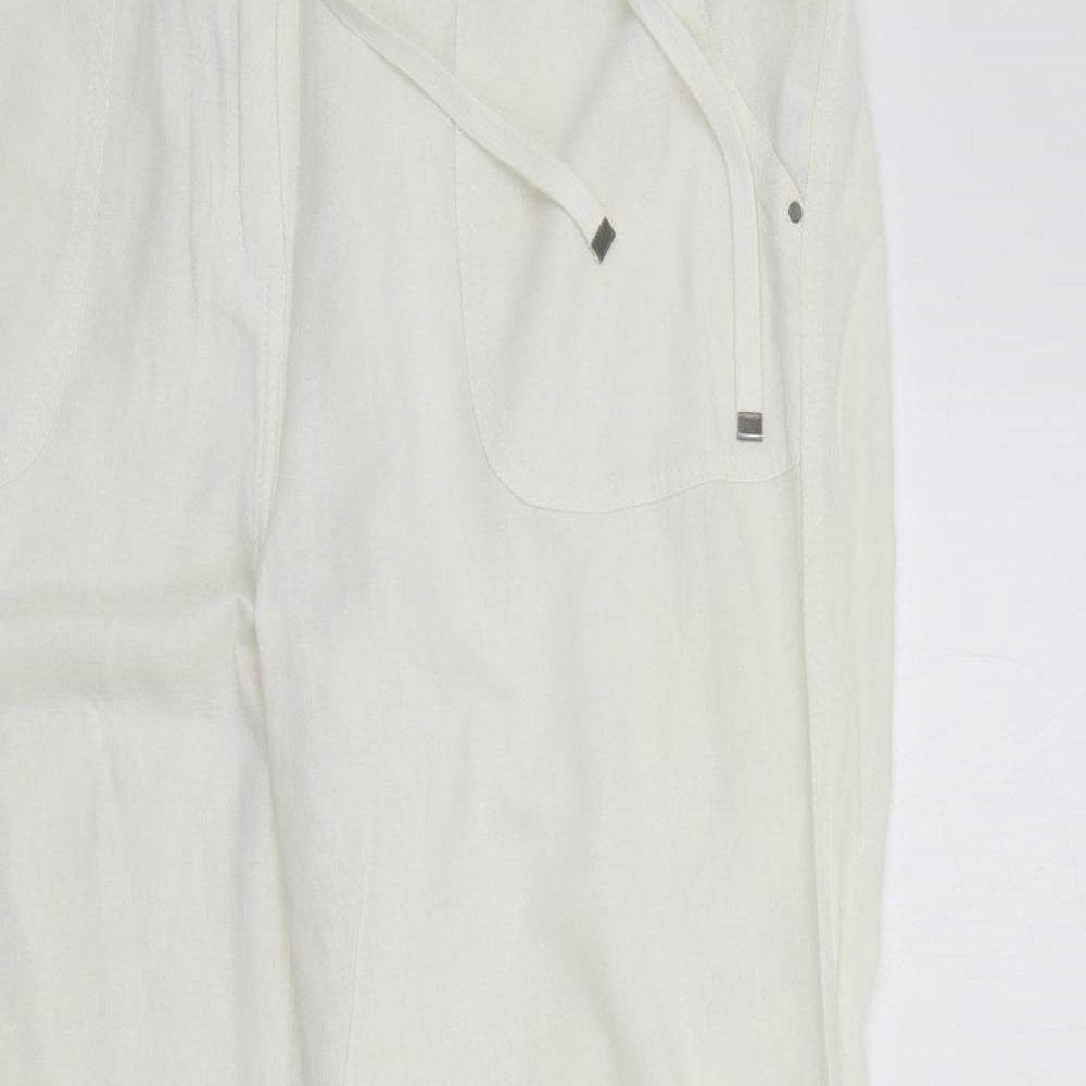 George Womens White   Trousers  Size 14 L28 in