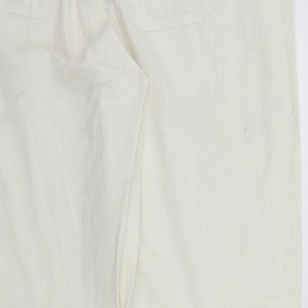 George Womens White   Trousers  Size 14 L28 in