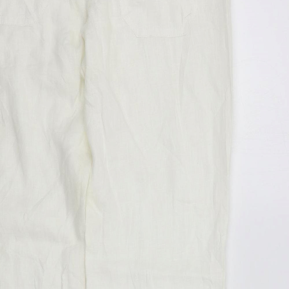 TOM TAILOR Womens White   Trousers  Size 8 L32 in