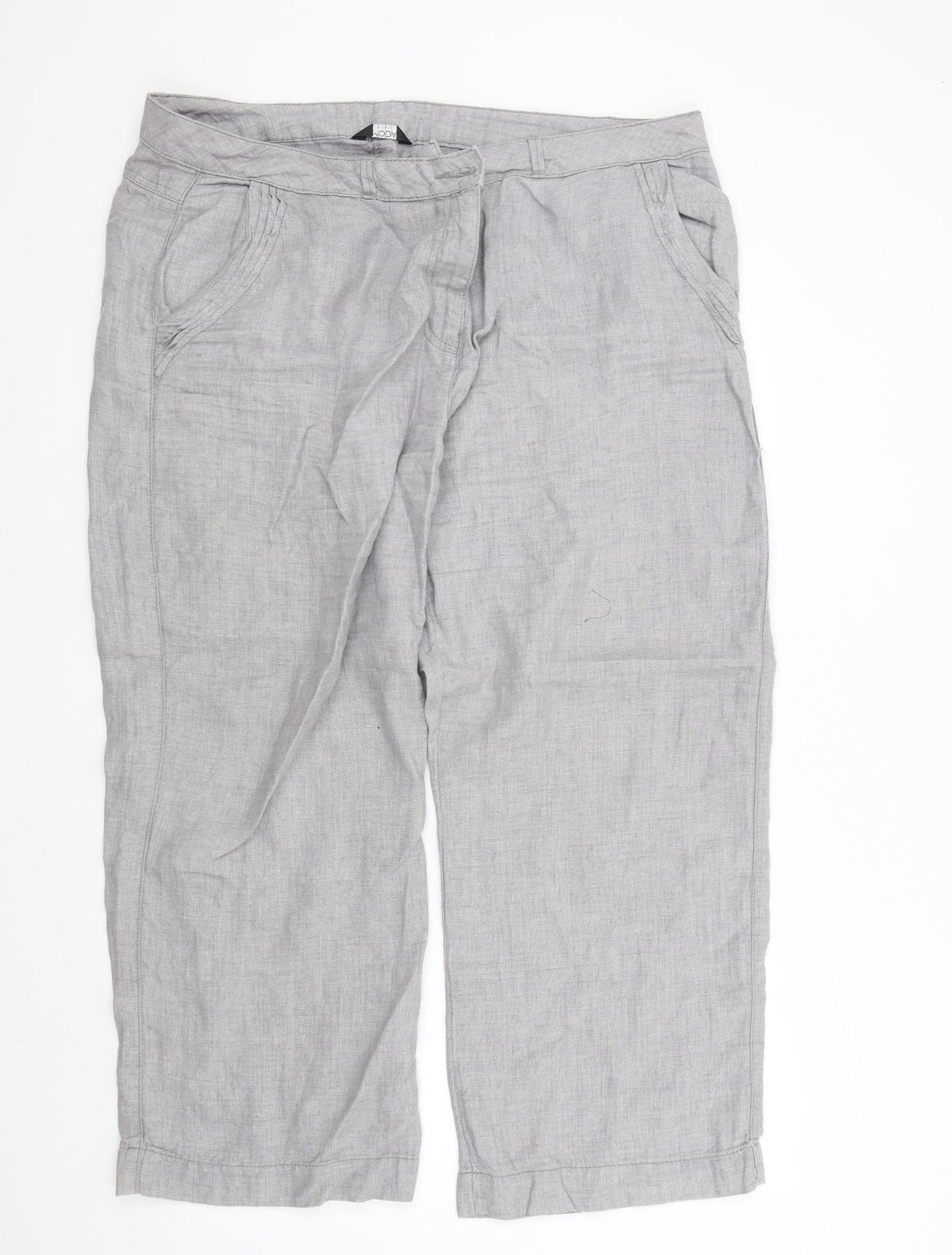 George Womens Grey   Trousers  Size 18 L27 in