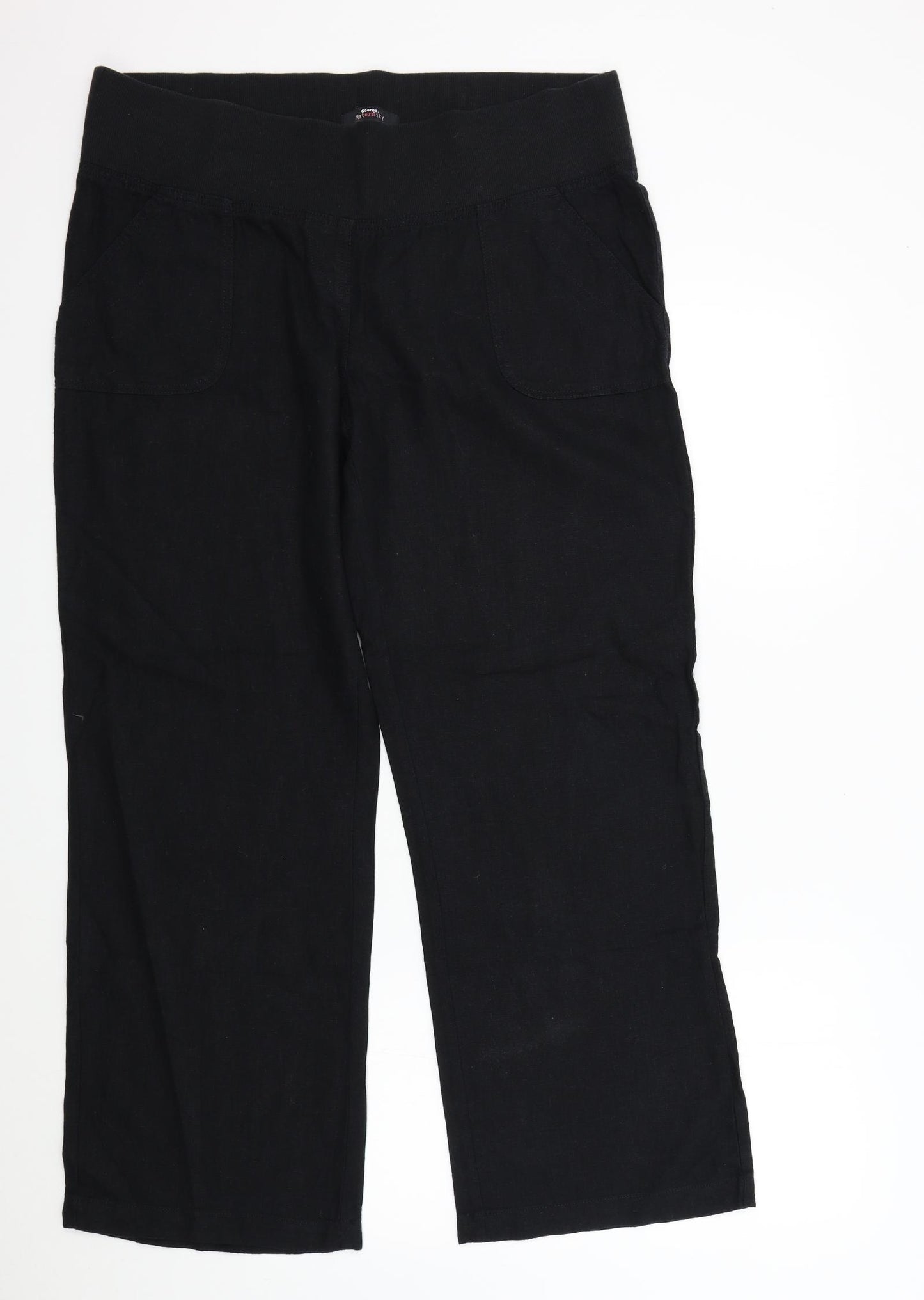 George Womens Black   Trousers  Size 14 L28 in